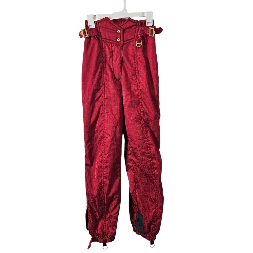 Vintage Descente Snow Ski Pants Snowboarding Red Womens 8 Performance Wear